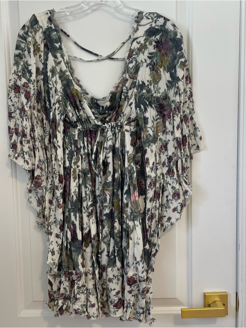 Free People Floral Bohemian Dress XS NWT Tea Combo Flowy Mini